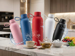 Steel Insulated Water Bottle / Coffee Flask, Leakproof, 12 Hours Hot, 24 Hours Cold, Double Walled Vacuum Metal for Offices, Sports, Gym, Travel Friendly, Powder Coat, BPA-Free, Non-Toxic